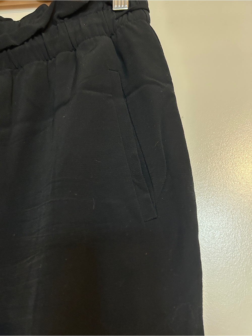 Eileen Fisher Black Drawstring Ankle Pants - Picture 3 of 4